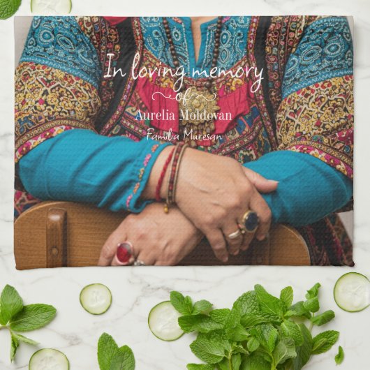 Personalized parastas  theedoek (Gevouwen)