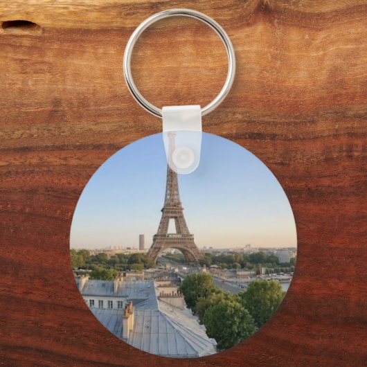 Personalized Paris City Skyline Souvenir Sleutelhanger (Voorkant)