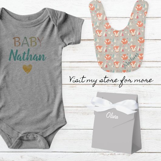 Personalized  Party Box Gift Bag Favour neutral Bedankdoosjes