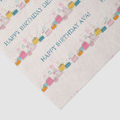 Personalized Party Tissue – Doodle Cakes on Cream Tissuepapier (Detail)