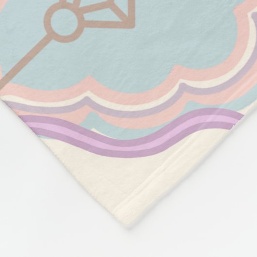 Personalized Pastel Bows Monogram Name Blanket Fleece Deken (Hoek)