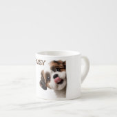 Personalized Pastel Brown Dog Photo Espresso Mug Kop (Voorkant rechts)