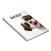 Personalized Pastel Brown Notebook Dog Photo Notitieboek (Rechterzijde)