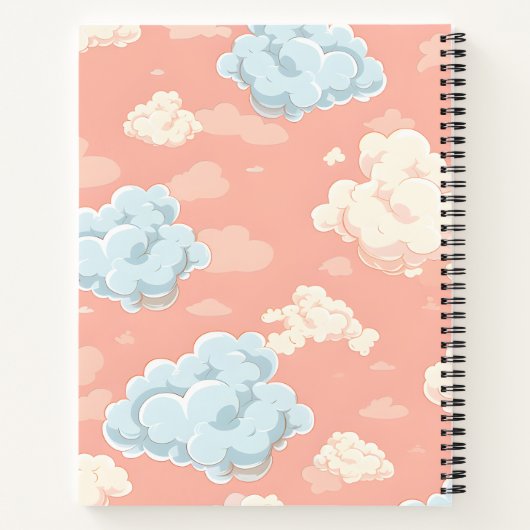 Personalized Pastel Cloud Dreamscape  Notitieboek (Achterkant)