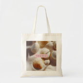 Personalized Pastel Coastal Seashells on Sand  Tote Bag (Voorkant)