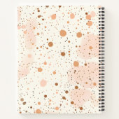 Personalized Pastel Confetti Dot Style Notitieboek (Achterkant)