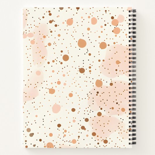 Personalized Pastel Confetti Dot Style Notitieboek (Achterkant)