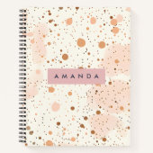 Personalized Pastel Confetti Dot Style Notitieboek (Voorkant)