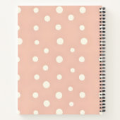 Personalized Pastel Cream Dots on Blush Notitieboek (Achterkant)