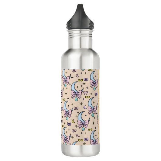 Personalized Pastel Girly Cute Bow Name Peach Moon Waterfles (Links)