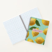 Personalized Pastel Glitter Lemon Style Notitieboek (Binnen)