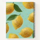 Personalized Pastel Glitter Lemon Style Notitieboek (Achterkant)