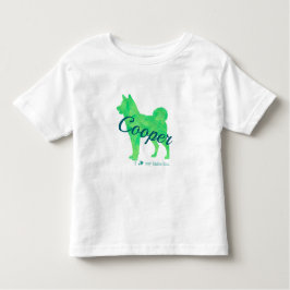Personalized Pastel Green Color Shiba Inu Dog 柴犬 Kinder Shirts