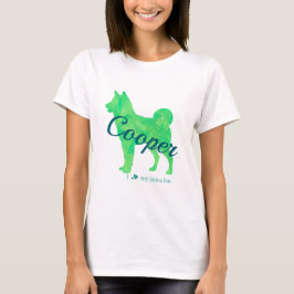 Personalized Pastel Green Color Shiba Inu Dog 柴犬 T-shirt