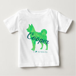 Personalized Pastel Green Shiba Inu T-Shirt 柴犬
