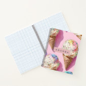 Personalized Pastel Ice Cream Cone with Sprinkles Notitieboek (Binnen)