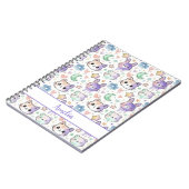 Personalized Pastel Kawaii Animal Notebook Notitieboek (Linkerzijde)