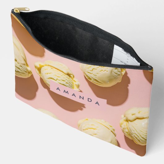 Personalized Pastel Lemon Cream Bliss Etui (Open)