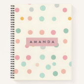 Personalized Pastel Macaron Polka Dot Notitieboek (Voorkant)