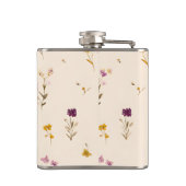 Personalized Pastel Meadow Blooms Heupfles (Achterkant)