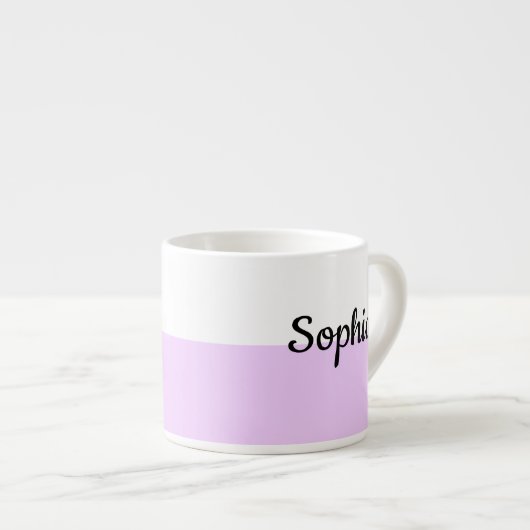 Personalized Pastel Name Mug Custom Coffe Cup gift Espresso Kop (Voorkant rechts)