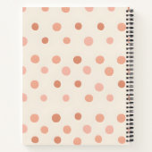 Personalized Pastel Peach & Blush Polka Dot Notitieboek (Achterkant)