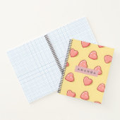 Personalized Pastel Pink Candy Heart  Notitieboek (Binnen)