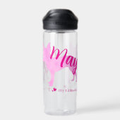 Personalized Pastel Pink Chihuahua Water Bottle Waterfles (Achterkant)