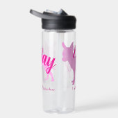 Personalized Pastel Pink Chihuahua Water Bottle Waterfles (Rechts)