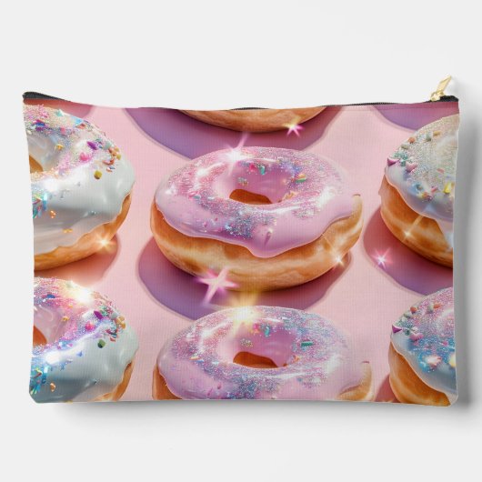 Personalized Pastel Pink Donut Sparkle Etui (Achterkant)