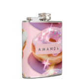 Personalized Pastel Pink Donut Sparkle Heupfles (Rechts)