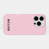 Personalized Pastel Pink iPhone Case with Custom Hoesje (Achterkant horizontaal)
