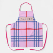 Personalized Pastel Pink Plaid with Red and Blue Schort (Voorkant)