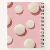 Personalized Pastel Pink with Cream Dot Notitieboek (Achterkant)