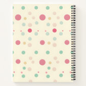 Personalized Pastel Polka Dot Style  Notitieboek (Achterkant)