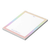 personalized Pastel Rainbow Notitieblok (Linkerzijde)