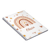 Personalized Pastel Rainbow Spiral Notebook Notitieboek (Rechterzijde)
