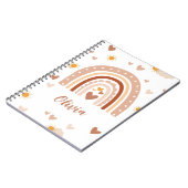 Personalized Pastel Rainbow Spiral Notebook Notitieboek (Linkerzijde)
