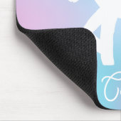 Personalized Pastel Rainbow Unicorn Muismat (Hoek)