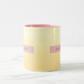 Personalized Pastel Soft Yellow Ombre  Tweekleurige Koffiemok (Center)