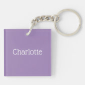 Personalized Pastel Spring floral Sleutelhanger (Achterkant)