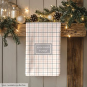 Personalized Pastel Towel Elegant Coral Grey Style Theedoek