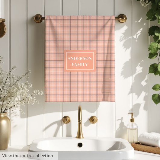Personalized Pastel Towels Chic Family Accent Bad Handdoek