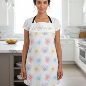 Personalized Pastel Watercolor Bloom  Schort