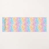 Personalized Pastel Watercolor Waves Yogamat (Voorkant (horizontaal))
