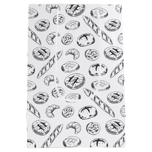 Personalized Pastry Illustration Packaging Medium Cadeauzakje (Achterkant)