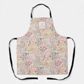 Personalized Patchwork Floral & Plaid Apron Schort (Voorkant)