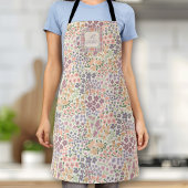 Personalized Patchwork Floral & Plaid Apron Schort