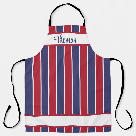 Personalized Patriotic Apron Schort (Voorkant)