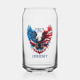 Personalized Patriotic Colors America Bold Eagle Blikvorm Glas